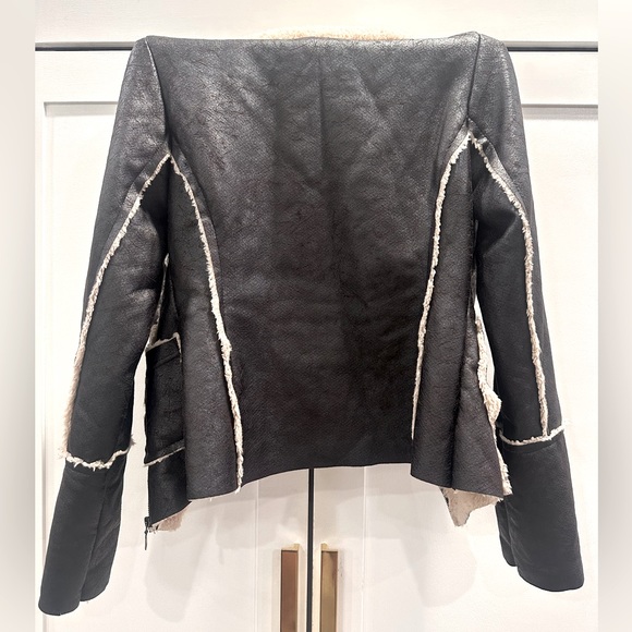 NWT NYLL ITALIA Giubbott Faux Leather Jacket Size M - Picture 3 of 4